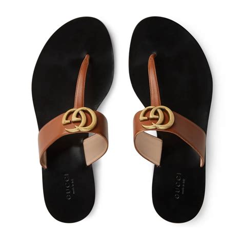 brown gucci sandles